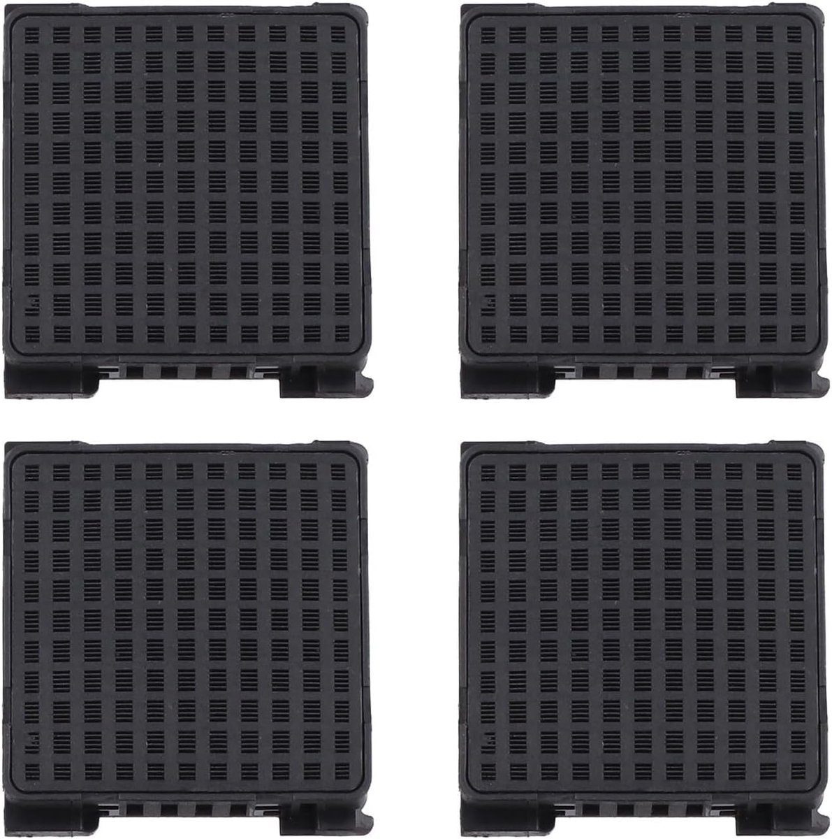 Actieve Kool Filters - Koelkast Luchtfilters - Voedsel Vers Houden - Brede Compatibiliteit - 42 x 42 mm - Zwart