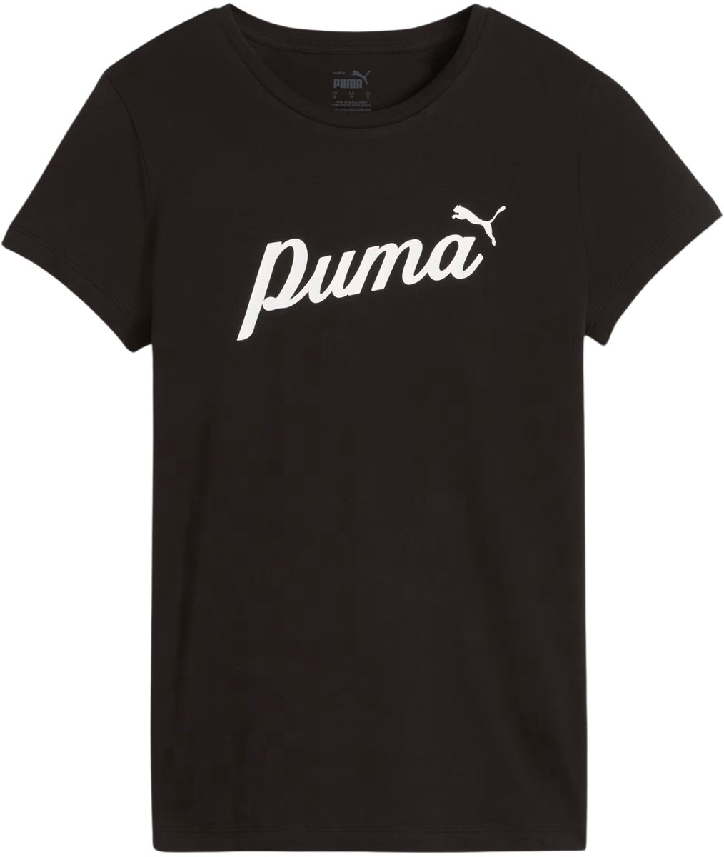 Puma T-shirt Dames ESS+Script Zwart