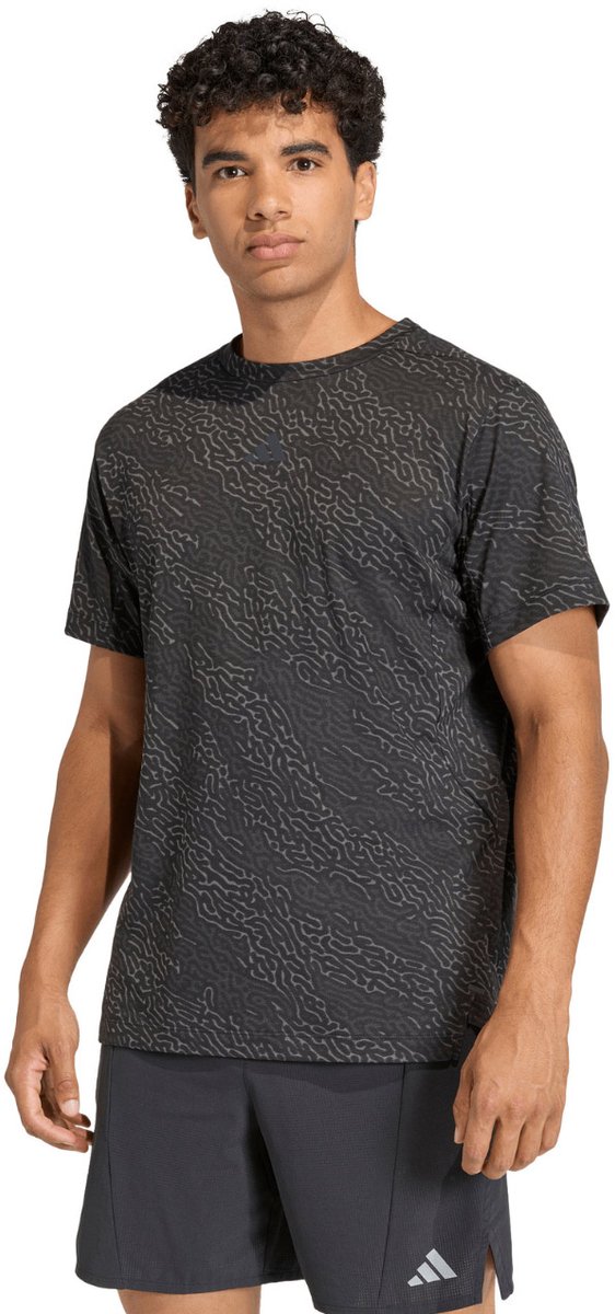 adidas T-shirt Heren D4T Power Aop Tee Zwart
