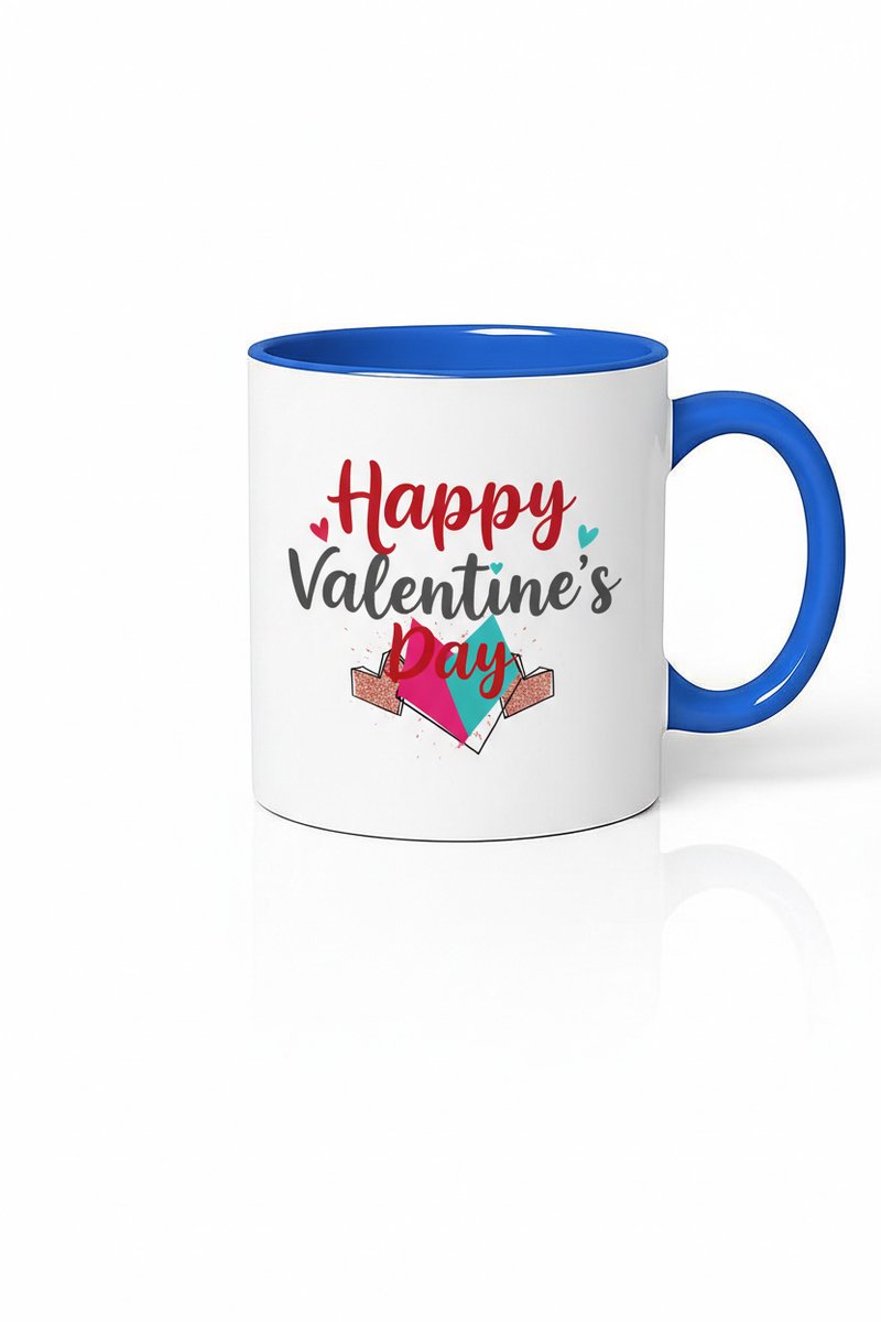 Mok Happy Valentine's Day - Valentijnscadeau met Romantisch Design en Hartjes