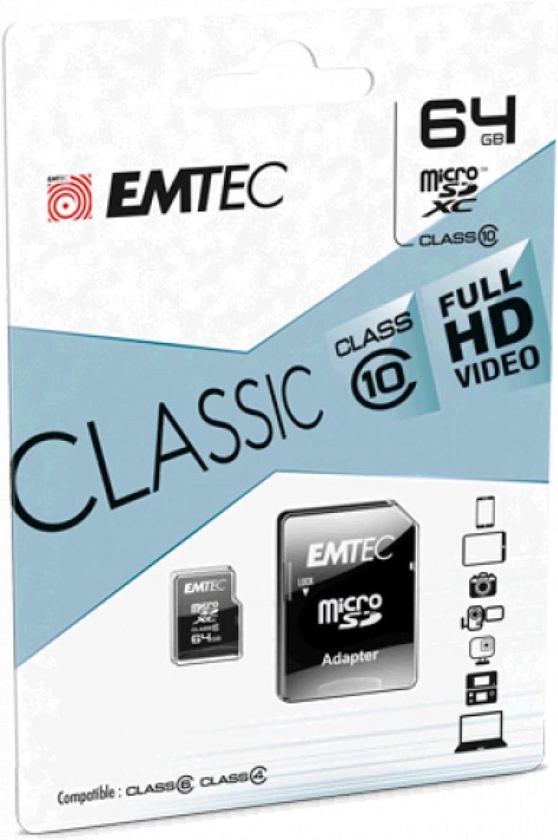 Micro SDHC geheugenkaart 64GB Klasse 10