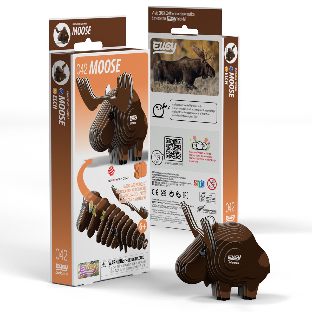 EUGY 3D Puzzel - Eland - Bosdieren - Duurzaam - Verzamel Ze Allemaal - 6 Jaar