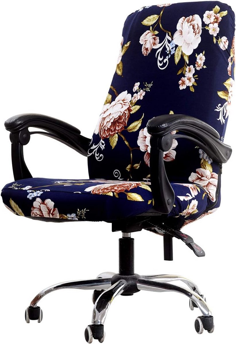 Rekbare Stoelhoezen voor Bureaustoelen met Hoge Rugleuning - Boterbloem Decoratie