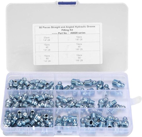 Smeernippel Assortiment Kits - 80 stuks - Ijzer Zink Plating