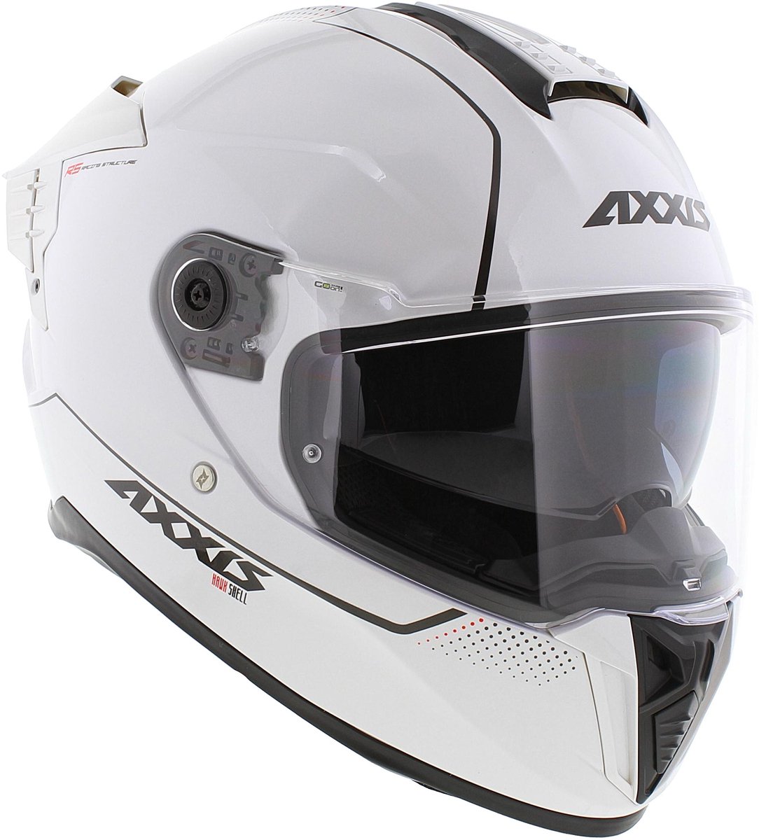 Axxis Hawk SV Evo Integraal helm solid glans parel wit L