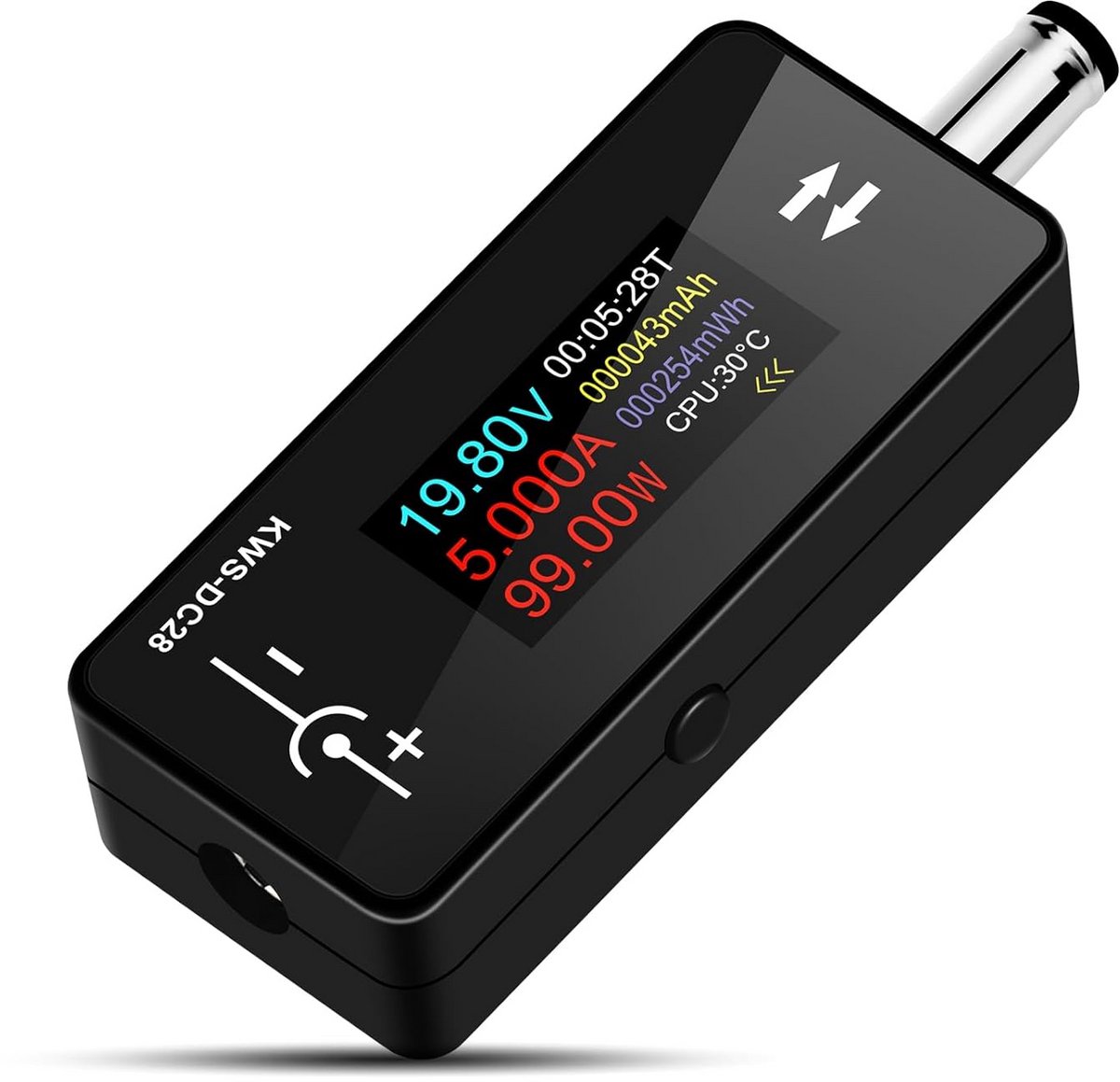 DC Spannings- en Stroommeter met TFT Display voor 4-30V, 0-12A