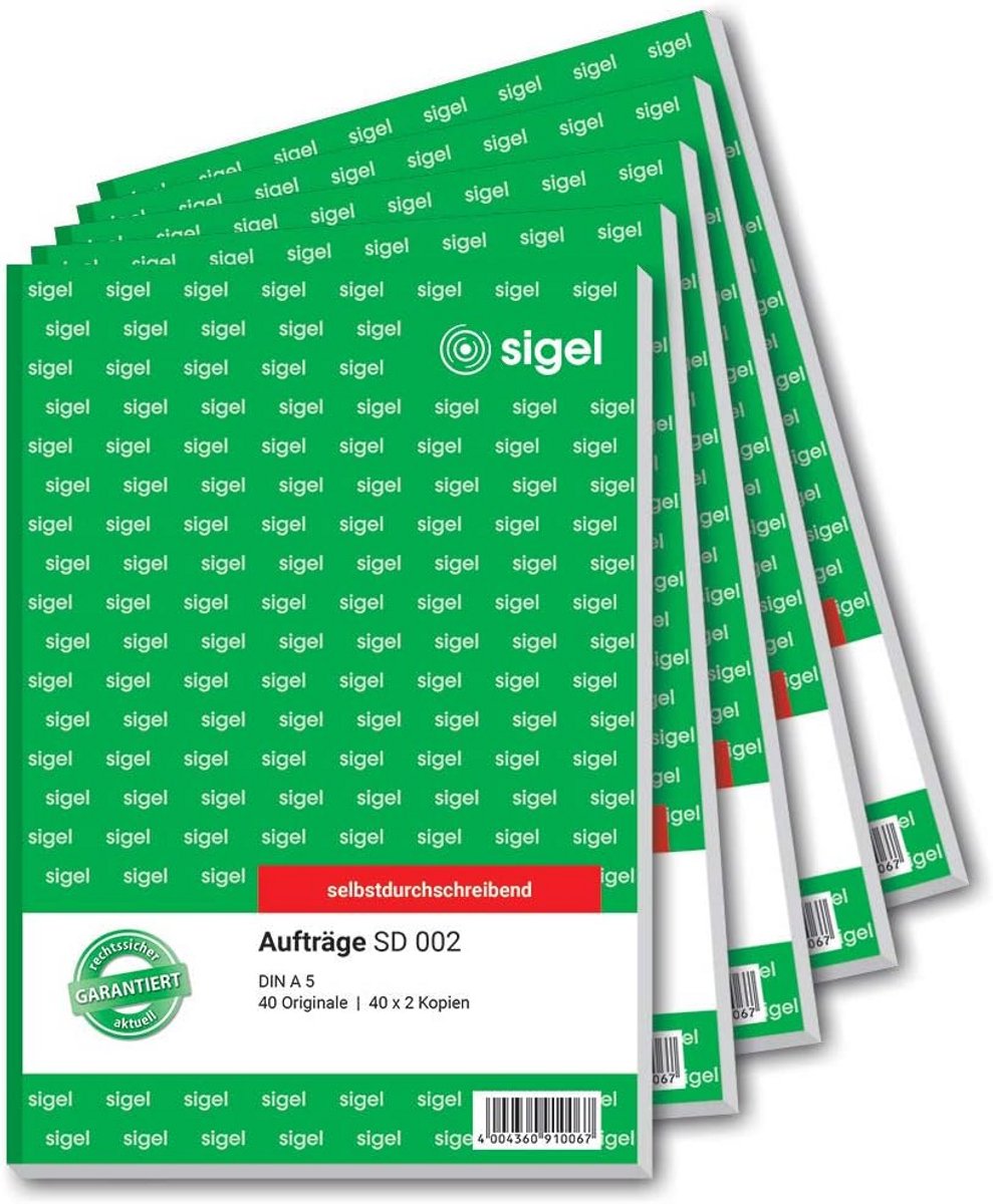 Zelfdoorschrijvende Bestelformulieren A5 - Set van 5 Stuks, 2-voudig
