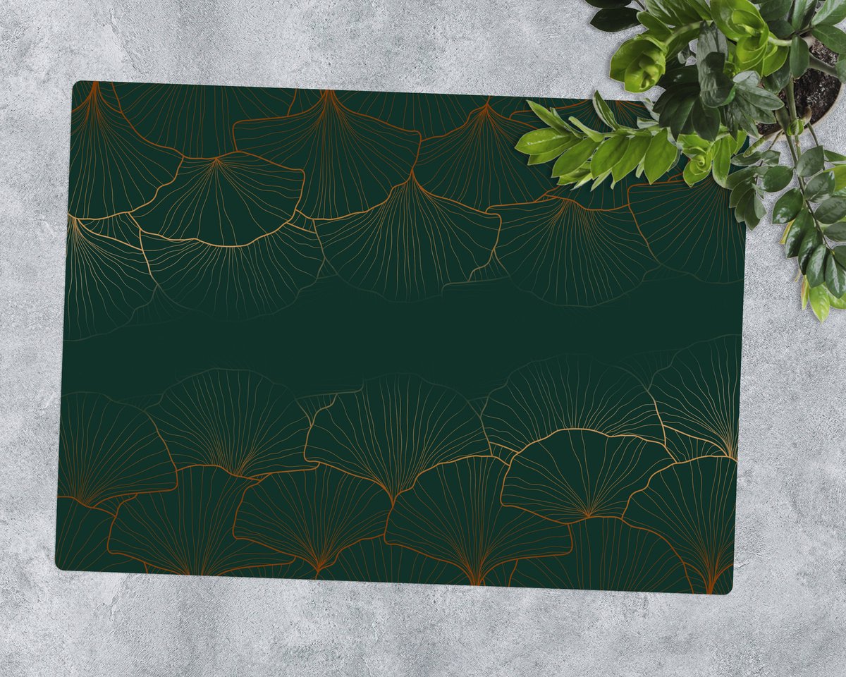 Coloray Vloerbeschermer - Elegant patroon Vloerbeschermer Bureaustoel - 100x70 cm - Groente Computer Stoel Mat - Vloerbeschermer Bureaustoelmat - Mótif Bureaustoelmat - Rechthoekige Mat - Abstracties Thema