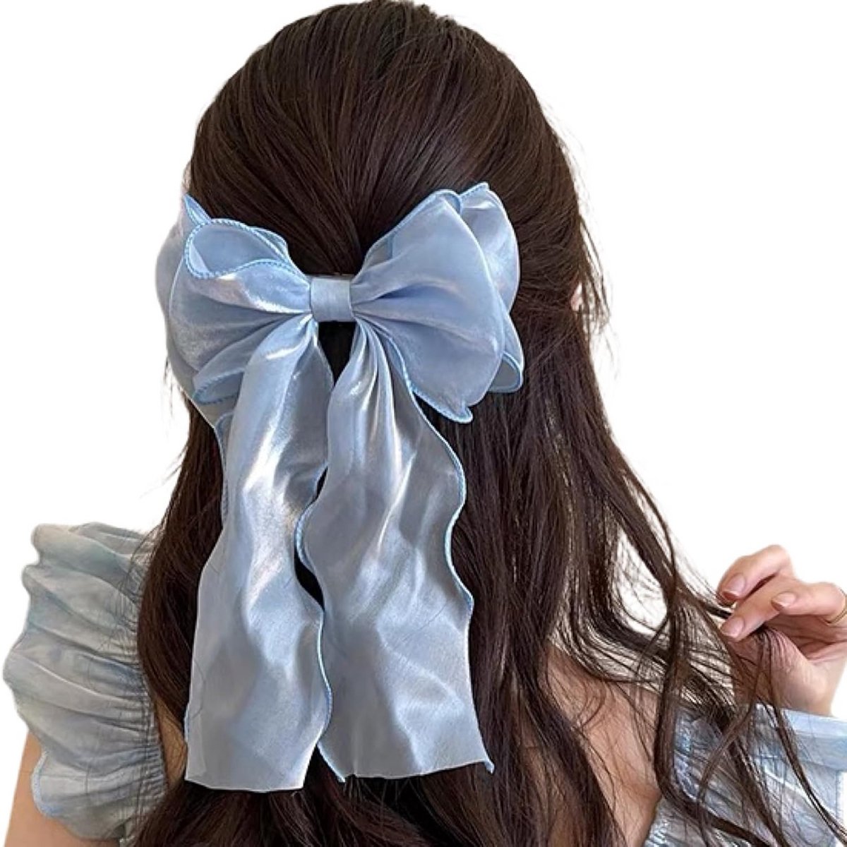 Grote Zijden Haarstrik voor Dames en Meisjes - Elegante Franse Haarclip