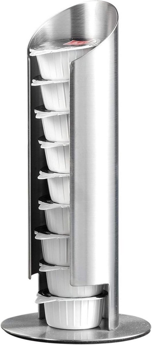 Melkblik Dispenser met 10 Porties - RVS Koffiemelk Houder