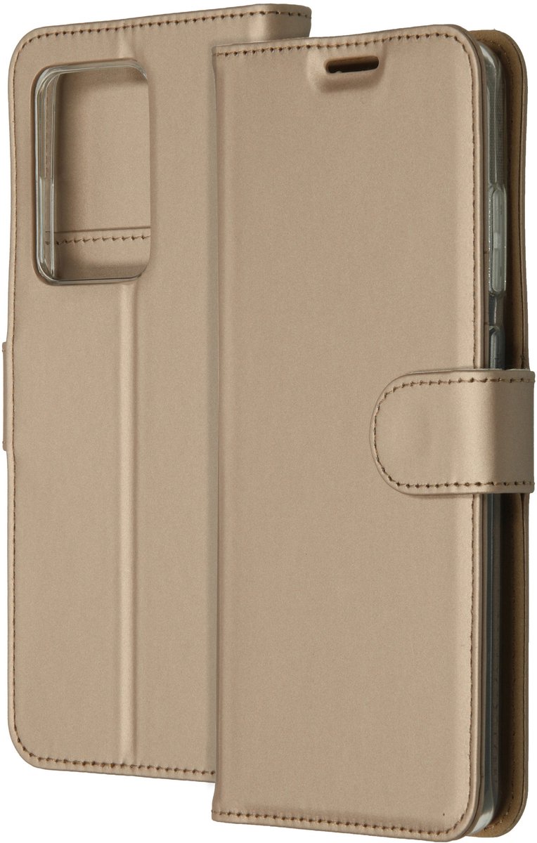 Accezz Hoesje - Geschikt voor Samsung Galaxy S20 Ultra - Wallet Softcase Bookcase - Goud