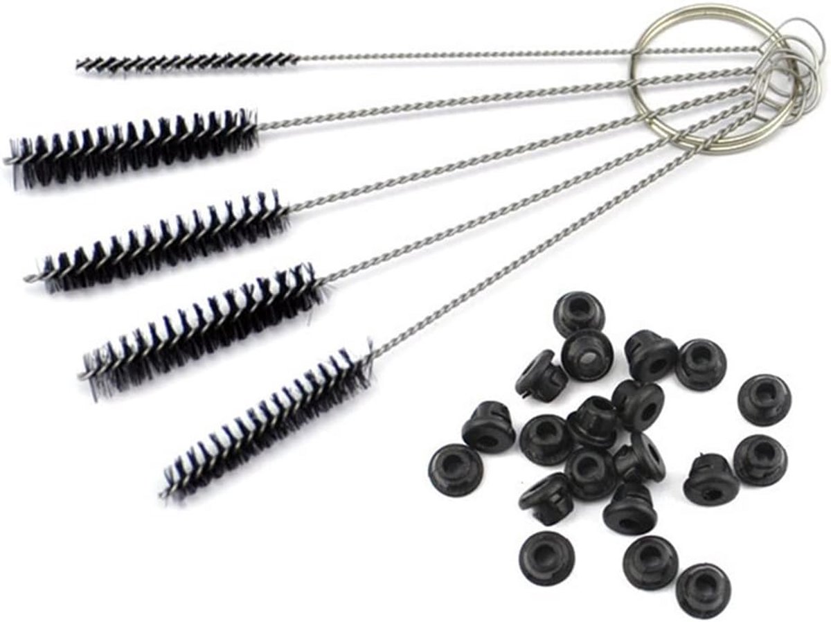 Tattoo Machine Onderdelen Set: 100 Rubber Pads en Reinigingsborstel