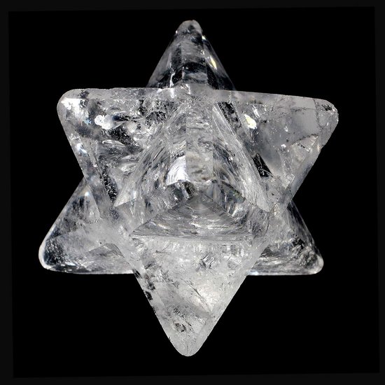 Grote Merkaba Ster van Helder Kwarts Kristal voor Spiritualiteit en Meditatie van Merkloos — afbeelding 2
