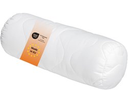 sleepling Basic 100 - nekrol 15x40 cm - kussen van polyester - geschikt voor mensen met allergieën - als nekkussen, bankkussen of sierkussen - Made in EU - 15 x 40 cm - wit