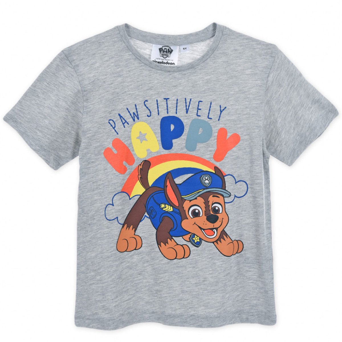 Paw Patrol children's short t-shirt Grijs Gray: 95% cotton + 5% viscose