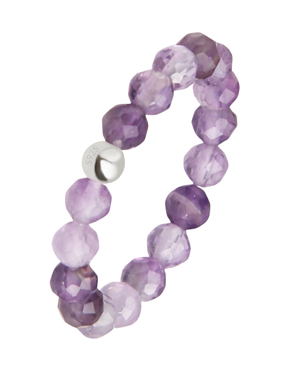 good.designs Ring met kralen van natuursteen