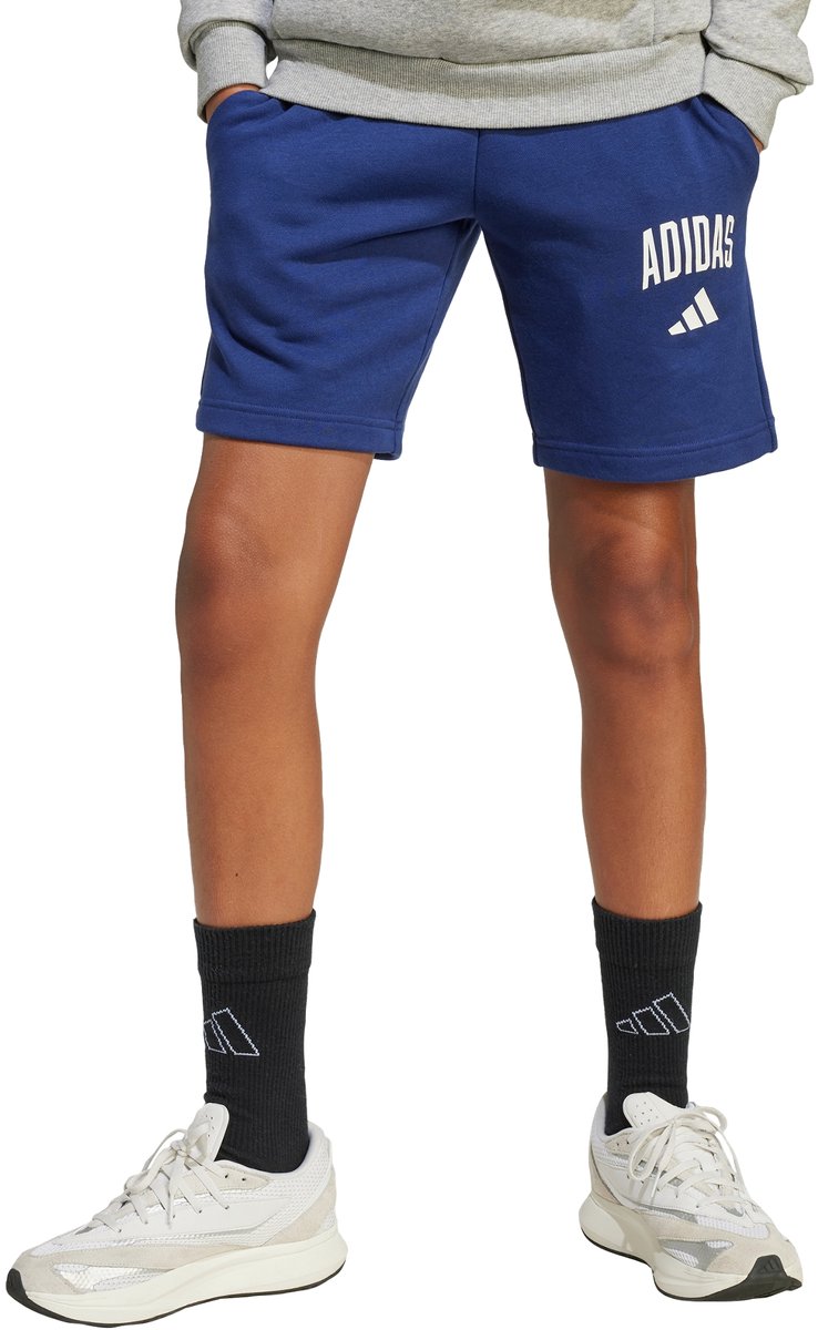 Adidas Sportswear Seasonals Essentials Collegiate Typography Short Kids Kinderen Blauw