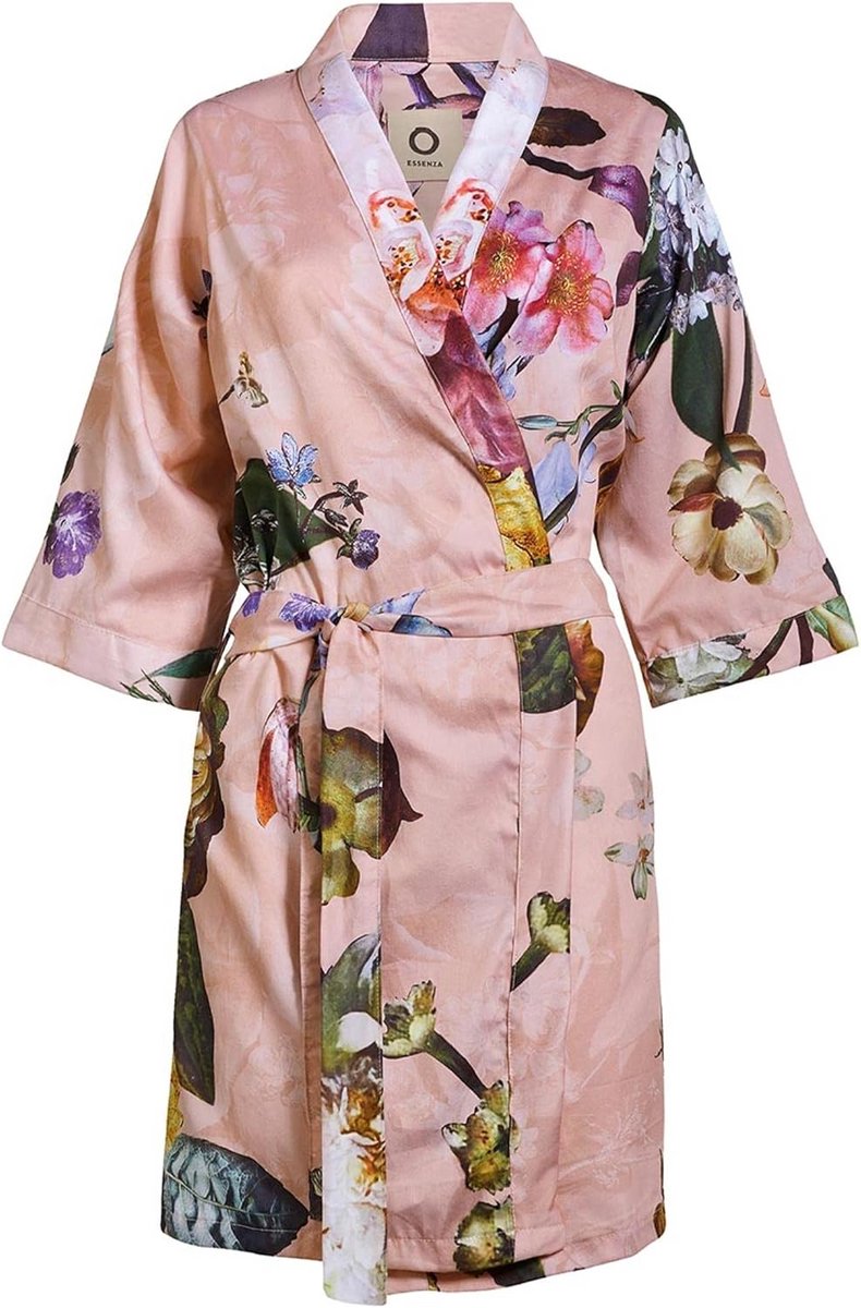 Luxe Katoenzijden Kimono met Bloemenprint voor Dames | Zacht en Satijnachtig