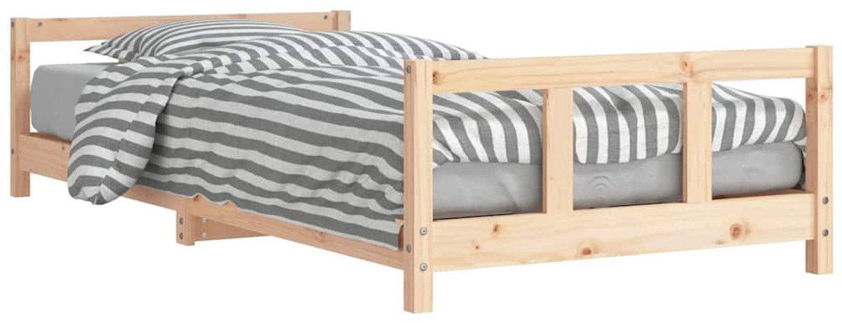 vidaXL Kinderbedframe - 90x200 - cm - massief - grenenhout naturel