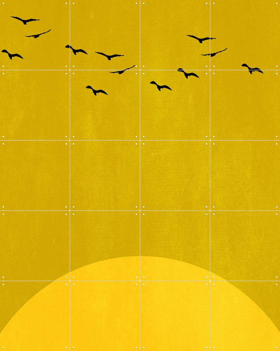 IXXI Sundance, Kubistika - 80 x 100 cm - Gratis ophangtool - Grote wanddecoratie en posters - Abstract, Minimalisme, Grafisch Ontwerp, Geometrische