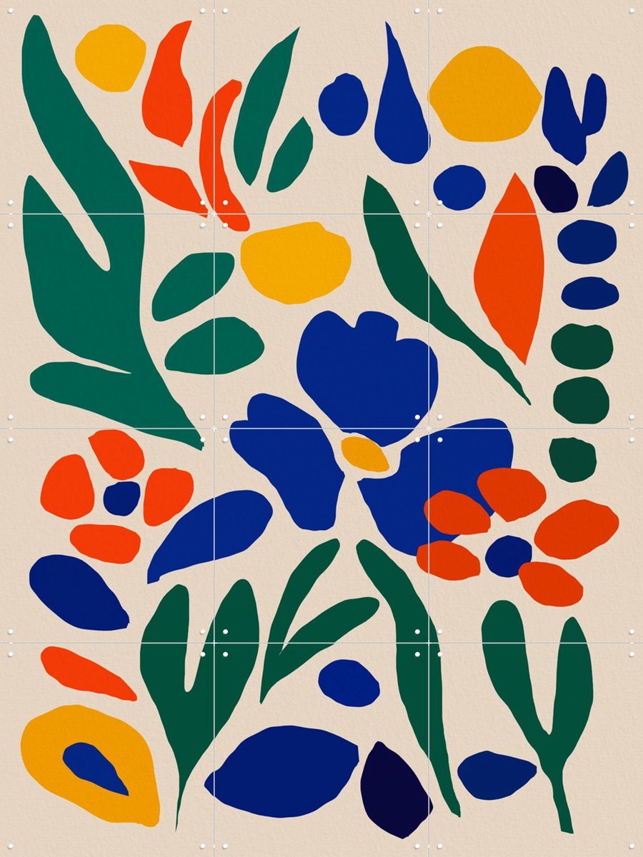IXXI Expression Of Nature’s Vivid Beauty, Little Dean & Various - 60 x 80 cm - Gratis ophangtool - Grote wanddecoratie en posters - Kleurrijk