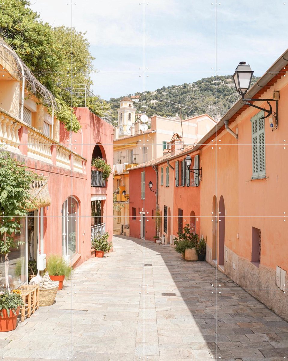 IXXI Streets of Menton, Henrike Schenk - 80 x 100 cm - Gratis ophangtool - Grote wanddecoratie en posters - Fotografie, Kleurrijk, Woonkamer, Gang