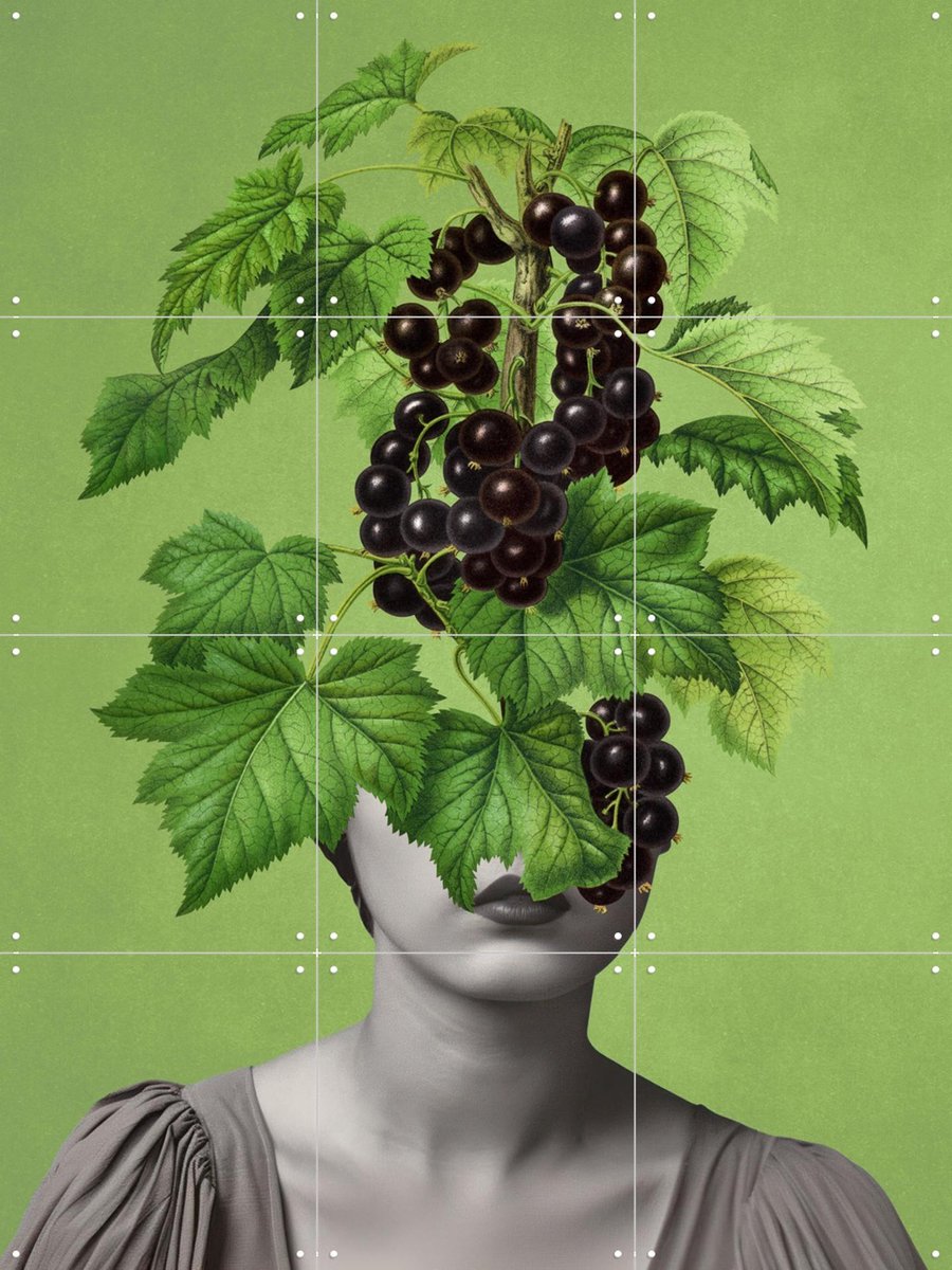 IXXI The Blackcurrant Miracle, Marja van den Hurk - 60 x 80 cm - Gratis ophangtool - Grote wanddecoratie en posters - Surrealisme, Grafisch Ontwerp