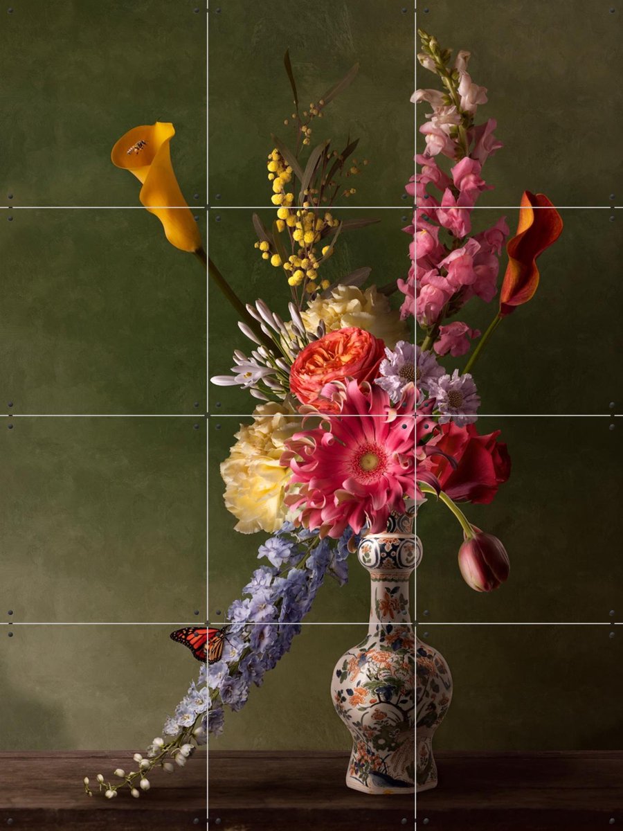 IXXI Flora Romance, Sander van Laar - 60 x 80 cm - Gratis ophangtool - Grote wanddecoratie en posters - Naturalisme, Kleurrijk, Fotografie, Klassiek