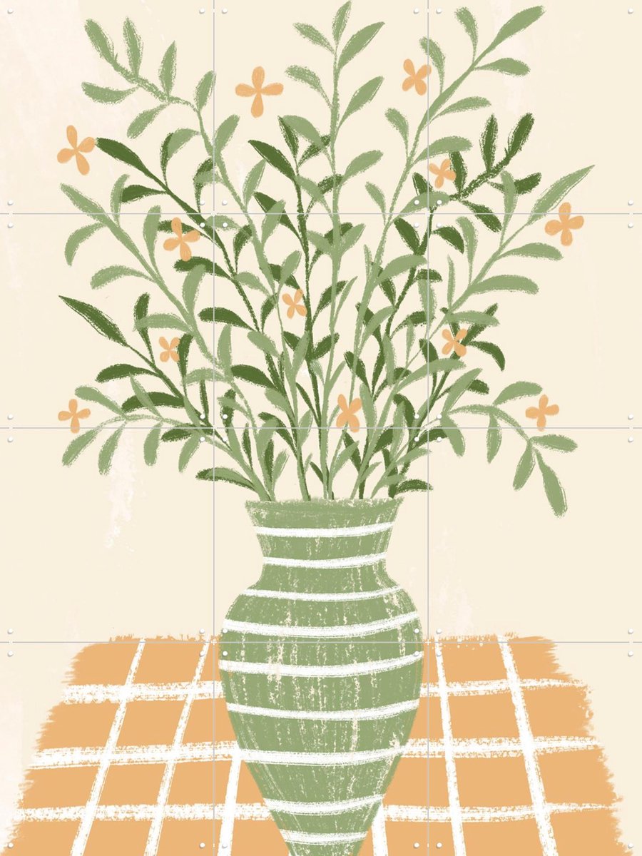 IXXI Cozy Home, Martina & Various - 60 x 80 cm - Gratis ophangtool - Grote wanddecoratie en posters - Speels, Illustraties, Eetkamer, Studeerkamer