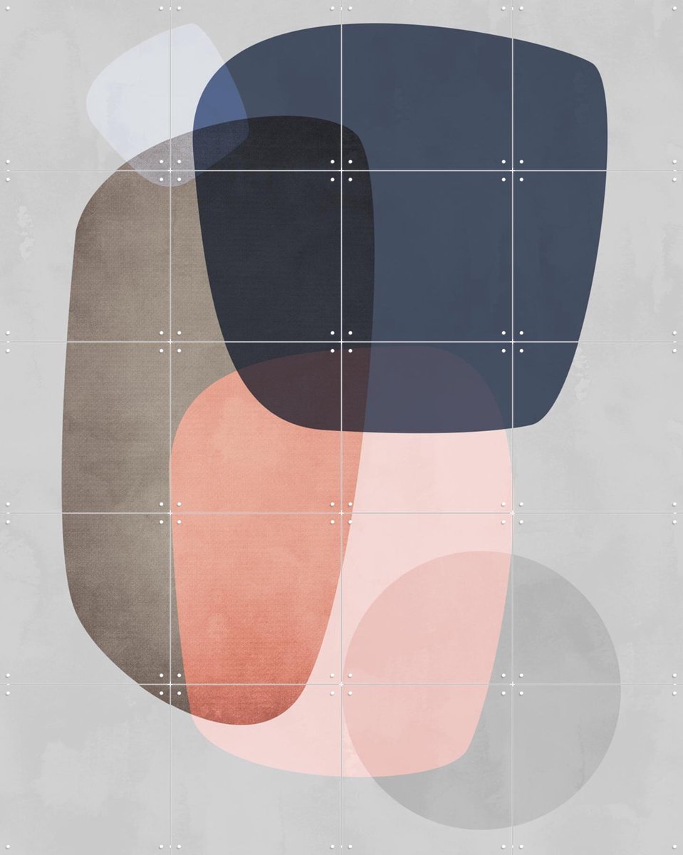 IXXI Graphic 189C, Mareike Böhmer - 80 x 100 cm - Gratis ophangtool - Grote wanddecoratie en posters - Illustraties, Abstract, Geometrische Kunst