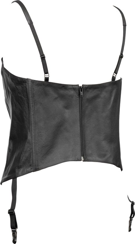 Corset en cuir à bonnets ouverts - taille L.