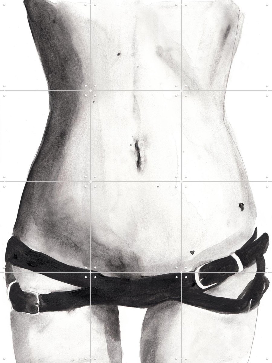 IXXI Tuesday With Kate, Victoria Verbaan - 60 x 80 cm - Gratis ophangtool - Grote wanddecoratie en posters - Illustraties, Aquarel, Slaapkamer, Gang