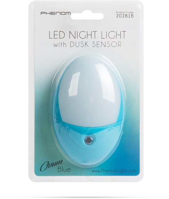 LED Stopcontact Stekker Nachtlampje - Met Lichtsensor - 240V - 6x LED (Koel Wit 6000K) - 0,5W - \~20 Lumen - Automatisch Aan/Uit - Energiezuinig - 30.000u Levensduur - Voor Slaapkamer, Gang & Kinderkamer [20281B] van PHENOM LIGHTING TECHNOLOGY — afbeelding 3