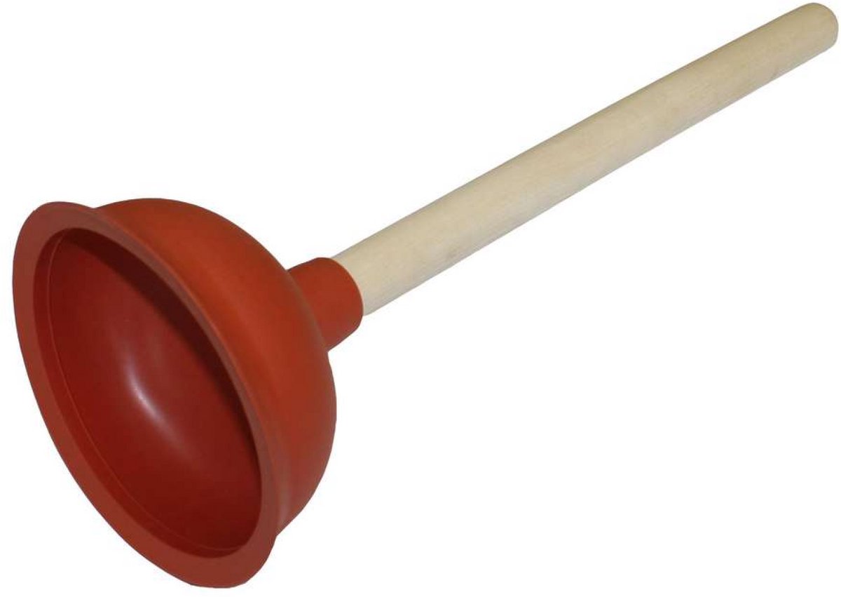 Cilgro ontstopper rubber houten steel - krachtige afvoerreiniger.