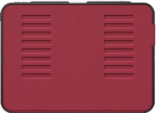 Étui Zugu - iPad Pro 11 (M4) 2024 - étui rabattable de luxe extrêmement solide - protection complète à 360 ˚ - avec fonction support multifonction - adapté pour Apple Pencil - Rouge