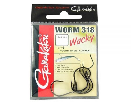 Gamakatsu Worm Wacky 318 - size 1/0 - 2.1 cm van Gamakatsu — afbeelding 2