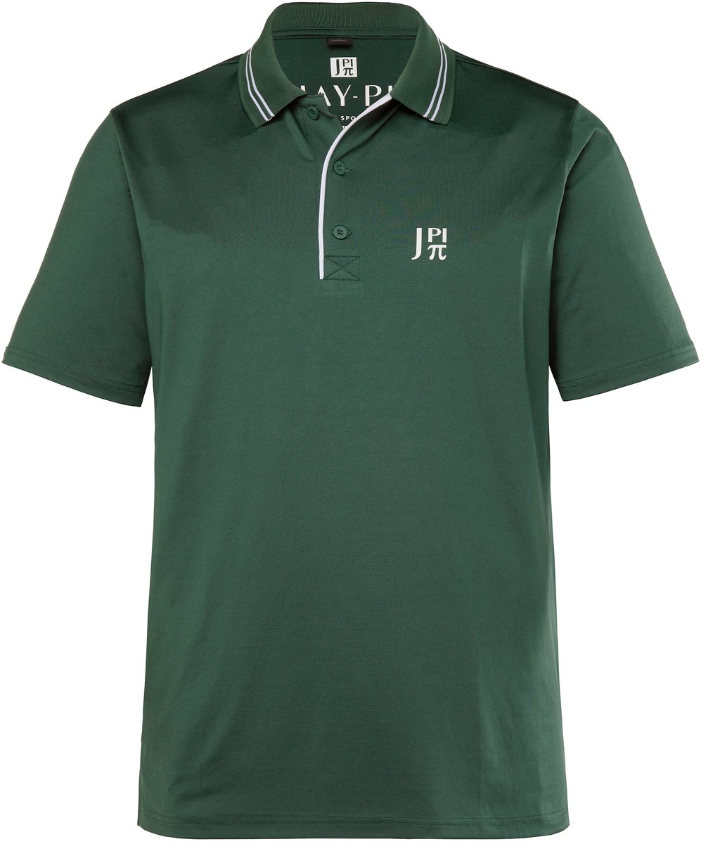JAY-PI - Heren - Functioneel poloshirt tennis korte mouwen QuickDry - Donkergroen - Maat L