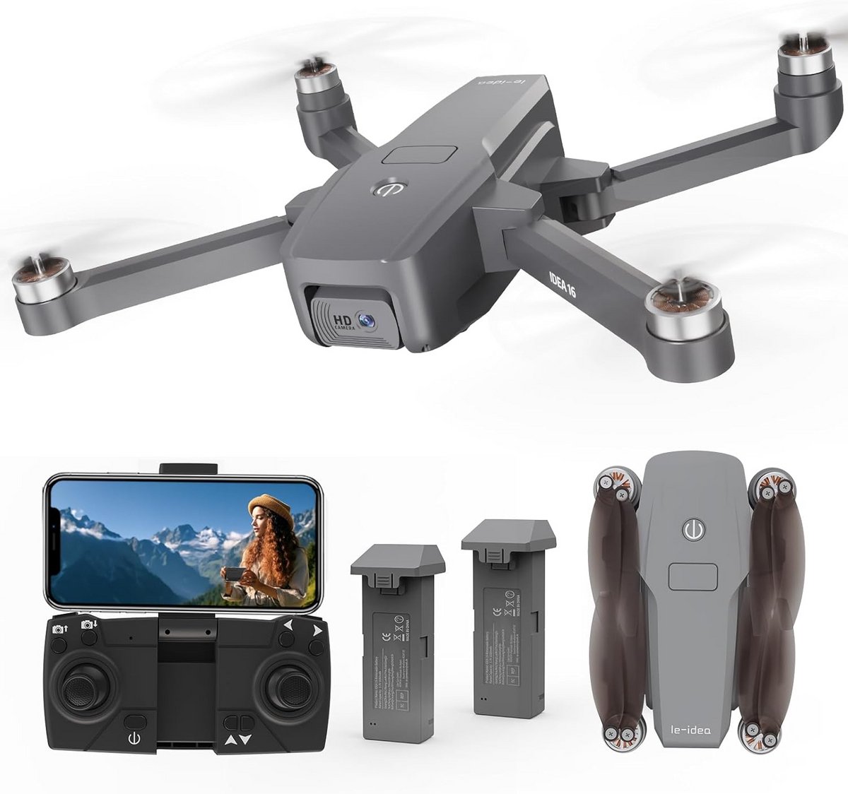 Drone met Camera - Mini Drones voor Volwassenen - Buiten - Opvouwbaar