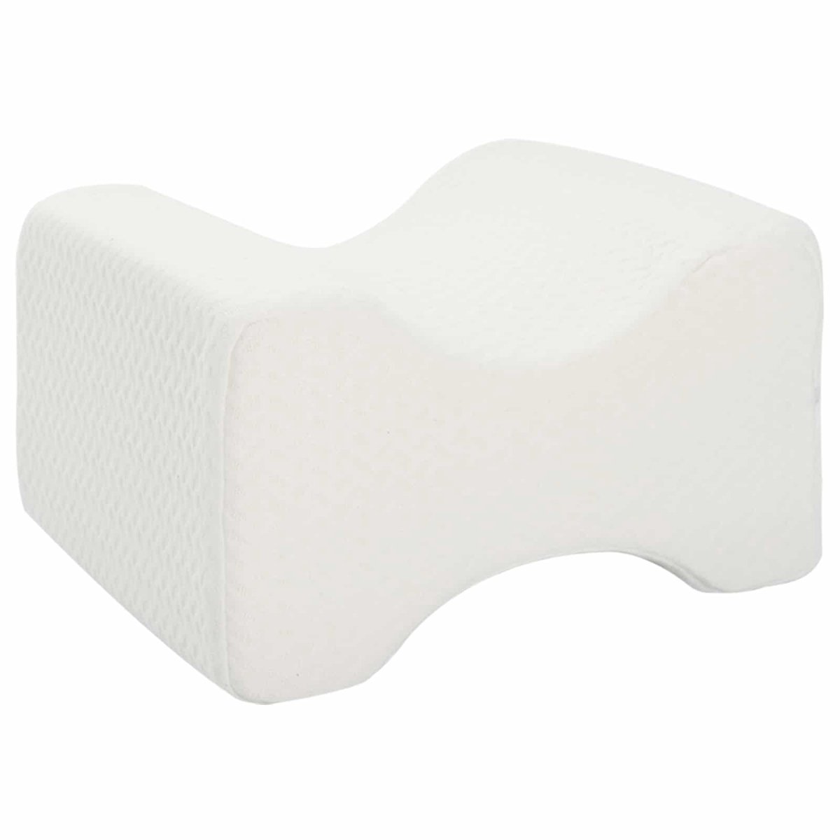 vidaXL - Knee - Pillow - Wit - Traagschuim - en - Polyester - 26 - x - 21,5 - x - 15 - cm