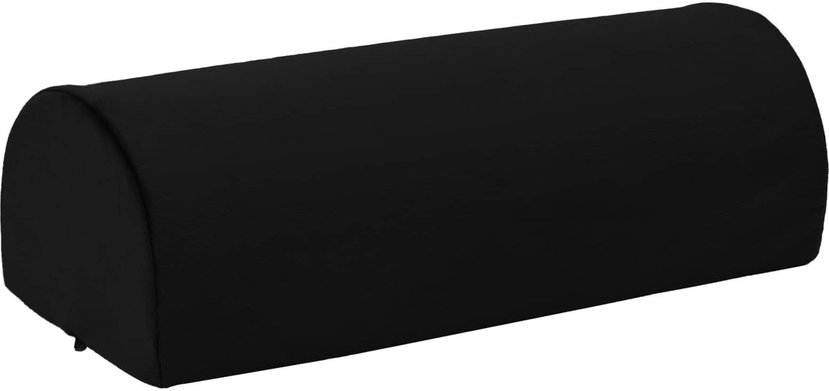 vidaXL - Voetsteunpillow - Effen - Zwart - 42 - x - 18 - x - 13 - cm - PU - Schuim