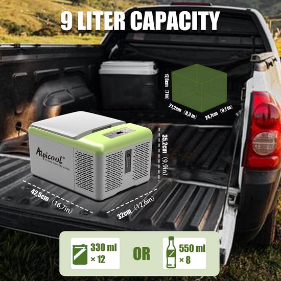 Koelbox - Elektrische Koelbox 12 en 230 Volt - Koeltas Auto - Koeling van Merkloos — afbeelding 3