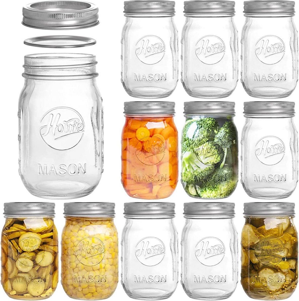 Meal Prep Bakjes Glas - Vershoudbakjes - Mason Jar - Duurzaam