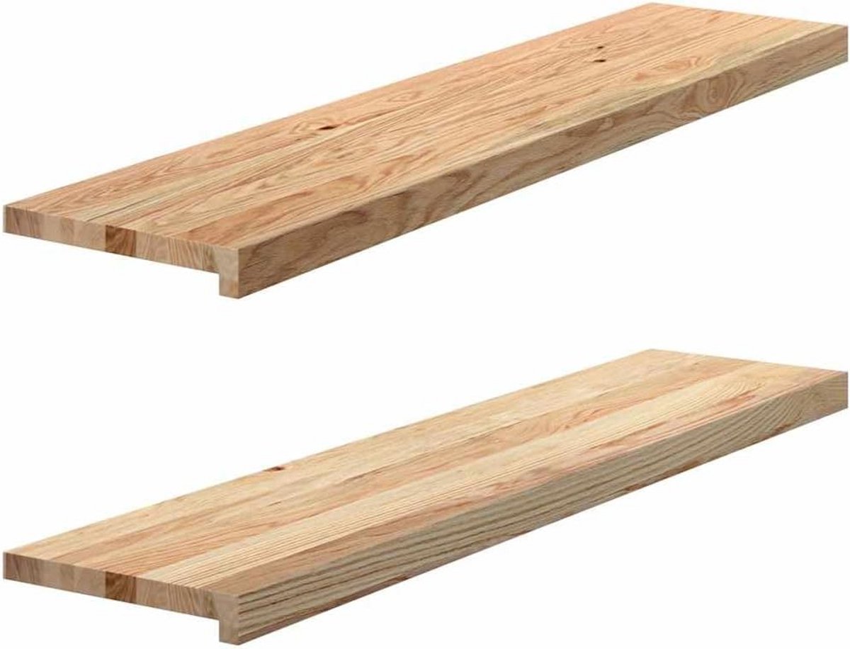 Massief Eiken Houten Vensterbanken Binnen 2 Stuks 110x25 cm