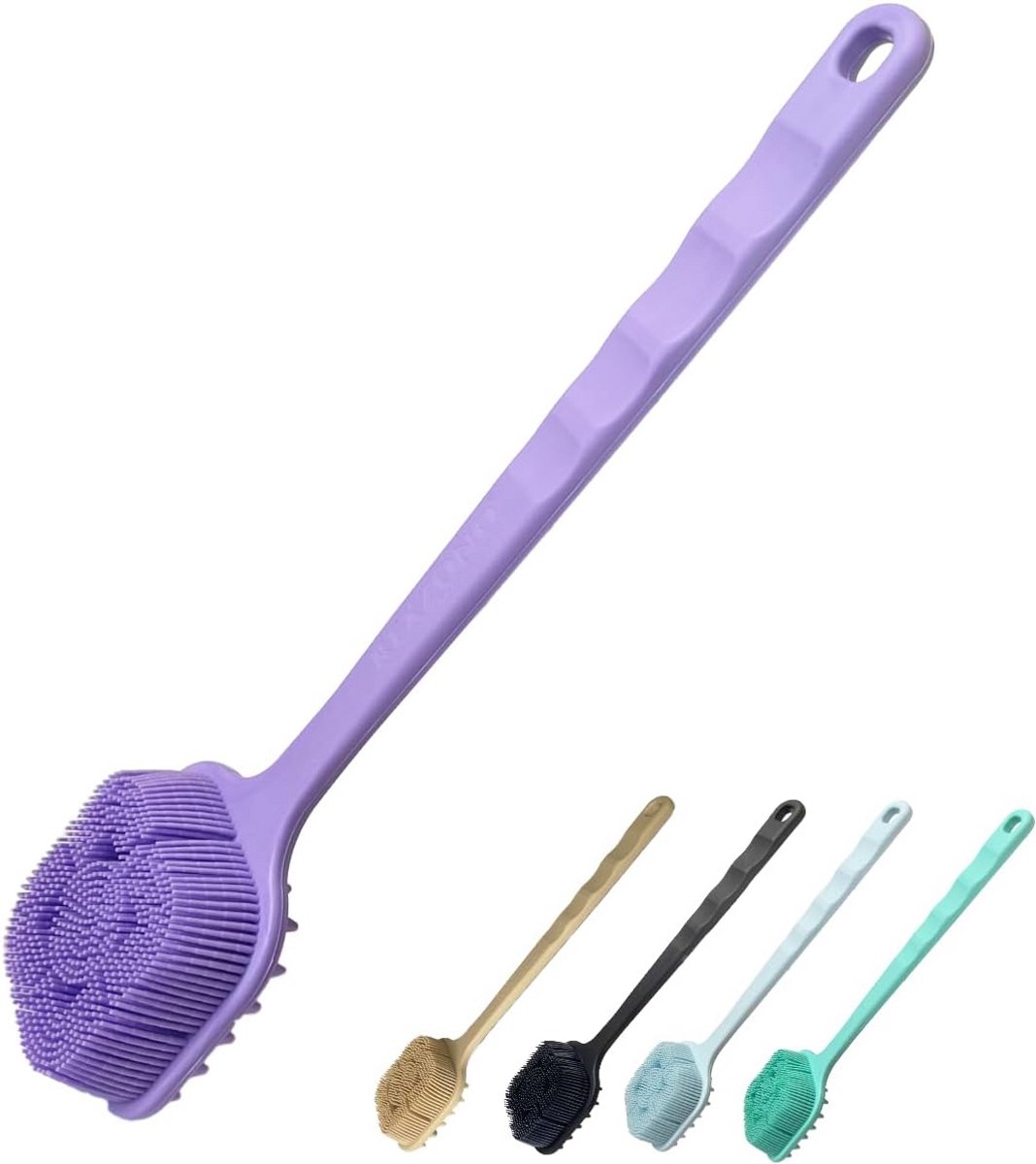Siliconen Rugschrobber met Lang Handvat voor Douche en Exfoliëren