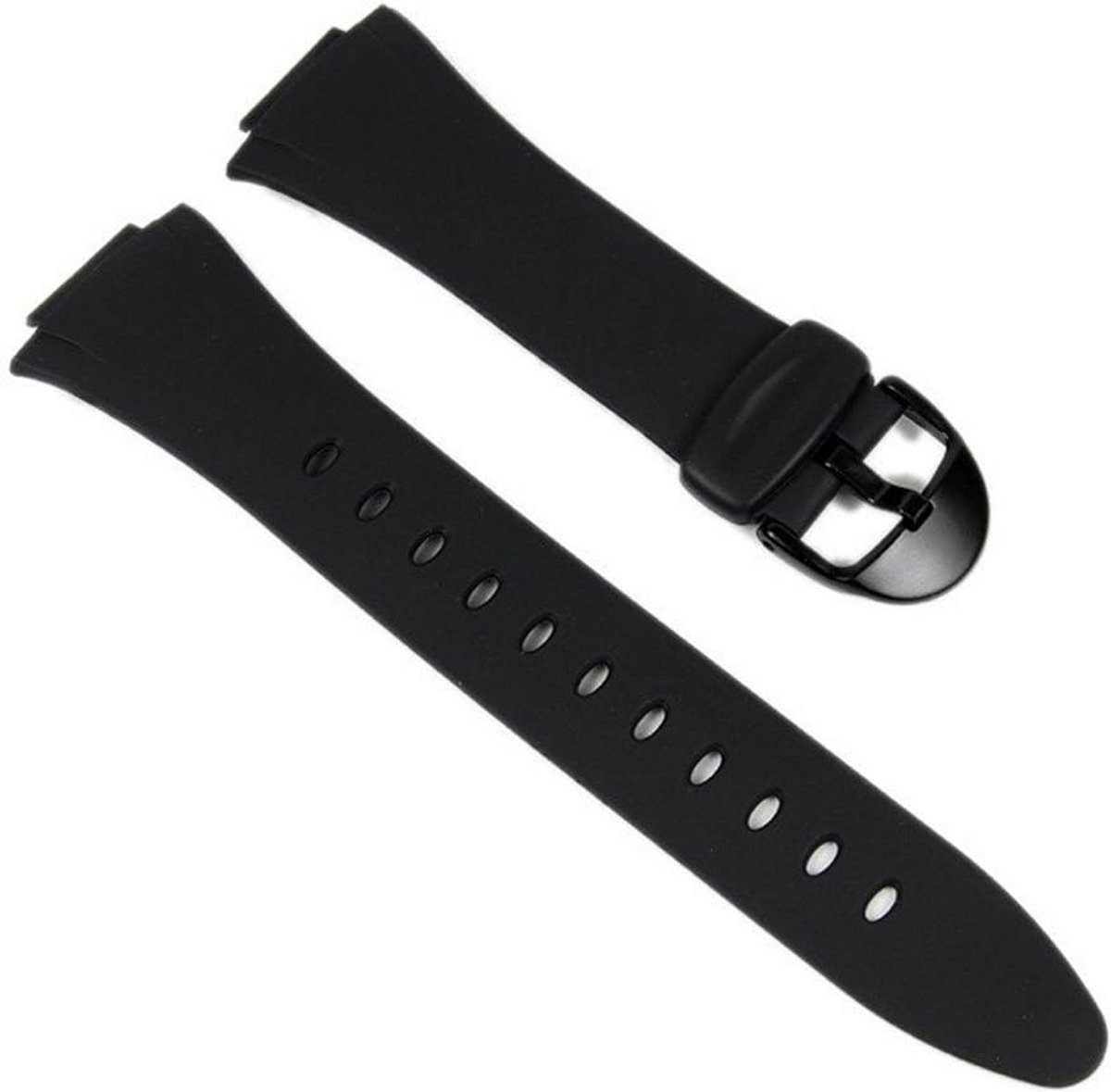 Universele Horlogeband Zwart Resin voor Fjorden Horloges met F-E10 Modellen