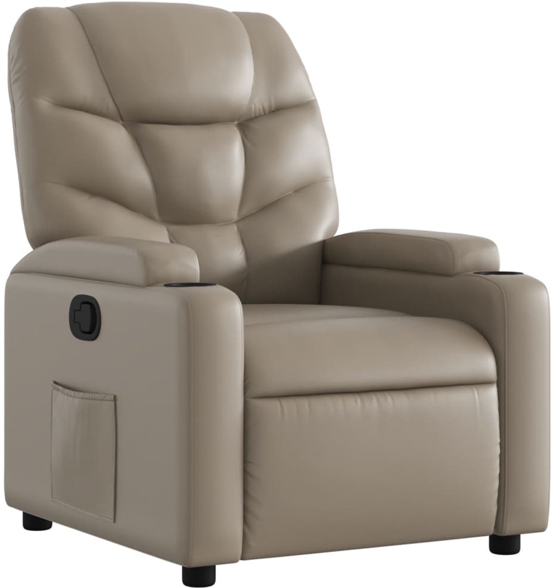 vidaXL Fauteuil - verstelbaar - kunstleer - cappuccinokleurig