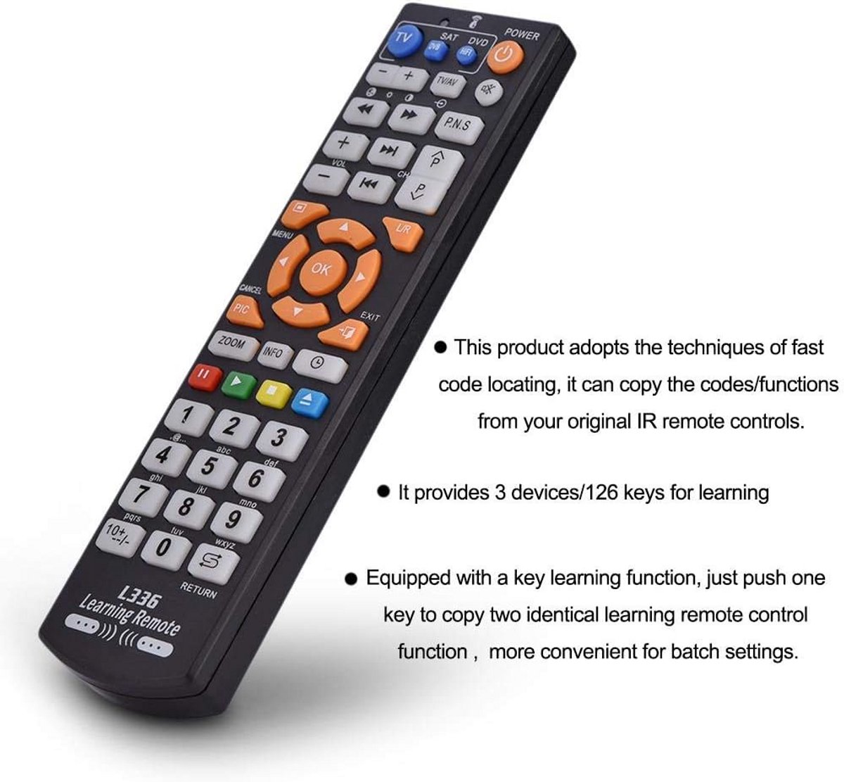 Universele Slimme Afstandsbediening met Leerfunctie voor TV, CBL, DVD en SAT