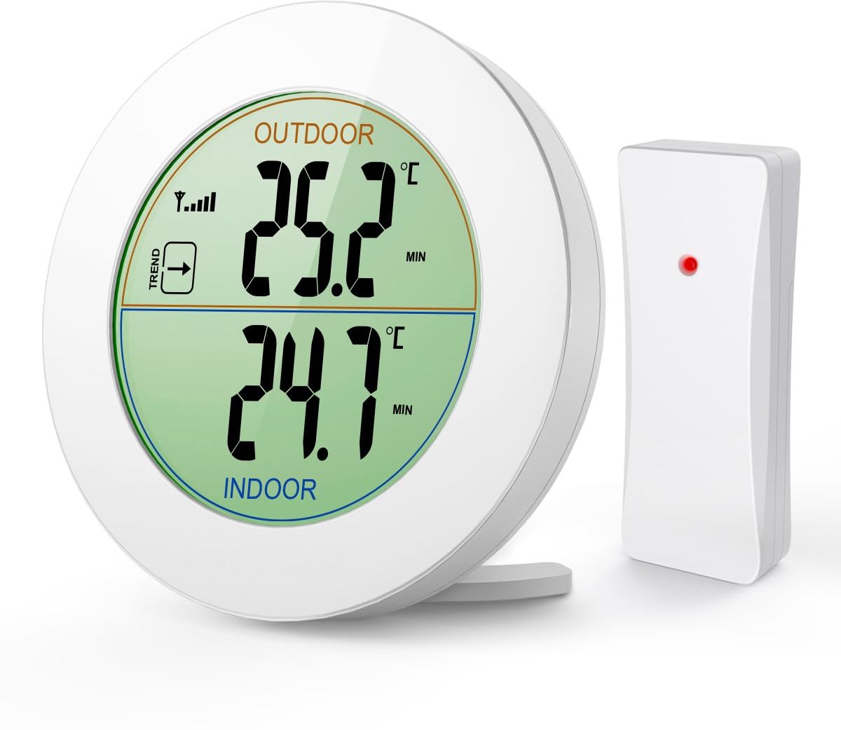 Draadloze Digitale Binnen en Buiten Thermometer met Weergave Max Min Waarden