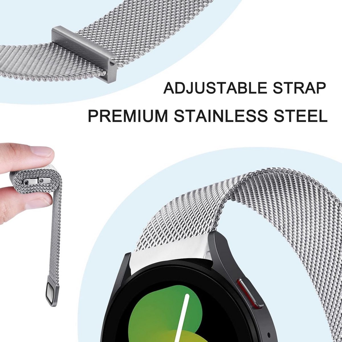 Metalen Horlogeband 20 mm Quick Release voor Dames en Heren