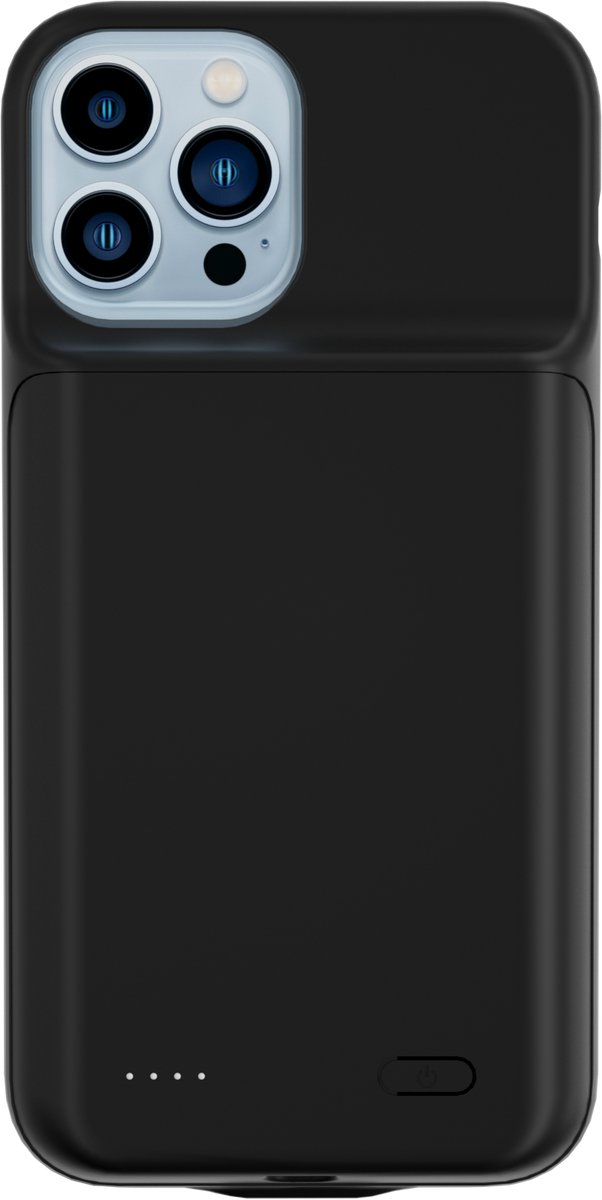 Geschikt voor Apple iPhone 13 Pro - Distinction powerbank hoesje -Batterij Telefoonhoesje - Battery Case - Accuhoesje - 6800 mAh - Zwart